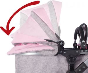 MalPlay WÓZEK DLA LALEK GŁĘBOKI SPACERÓWKA Z TORBĄ GONDOLA 5