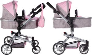 MalPlay WÓZEK DLA LALEK GŁĘBOKI SPACERÓWKA Z TORBĄ GONDOLA 8