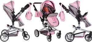 MalPlay WÓZEK DLA LALEK GŁĘBOKI SPACERÓWKA Z TORBĄ GONDOLA 9