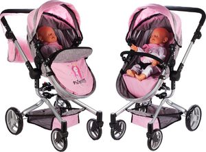 MalPlay WÓZEK DLA LALEK GŁĘBOKI SPACERÓWKA Z TORBĄ GONDOLA 10