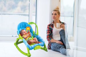 MalPlay LeŻaczek bujaczek fotelik 3w1 Lew 0-18kg Wibracja 2