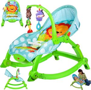 MalPlay LeŻaczek bujaczek fotelik 3w1 Lew 0-18kg Wibracja 4