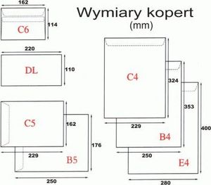 Herlitz Koperty C6 hk (z paskiem) białe 1000 szt. 2