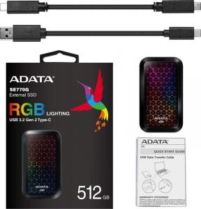 Dysk zewnętrzny SSD ADATA SE770G 512GB Czarny (ASE770G-512GU32G2-CBK) 2
