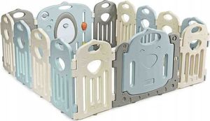 Costway Składany kojec dla dzieci z bramką bezpieczeństwa 2