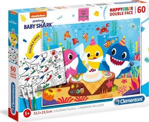 Clementoni Puzzle 60 HappyColor dwustronne Baby Shark 1