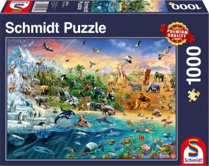 Schmidt Spiele Puzzle PQ 1000 Królestwo zwierząt G3 1