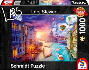 Schmidt Spiele Puzzle PQ 1000 Lars Stewart Wenecja dzień/noc G3 1
