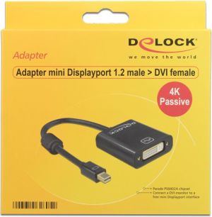 Adapter AV Delock DisplayPort Mini - DVI-I czarny (62605) 2
