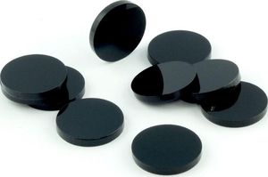 Crafters Znaczniki akryl czarne okrągłe 15x3mm 10szt 1