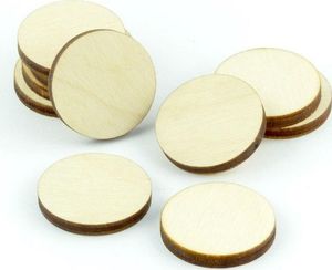 Crafters Znaczniki drewniane naturalne okrągłe 15x3mm 10szt 1