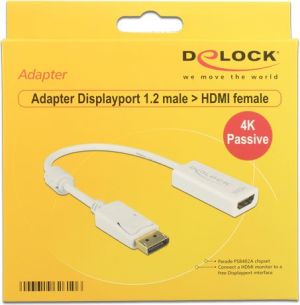 Adapter AV Delock DisplayPort - HDMI biały (62610) 2
