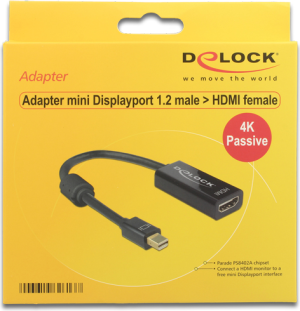 Adapter AV Delock DisplayPort Mini - HDMI czarny (62613) 2