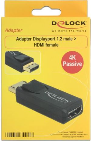 Adapter AV Delock DisplayPort - HDMI czarny (65571) 2