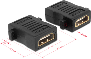 Adapter AV Delock HDMI - HDMI czarny (65509) 3