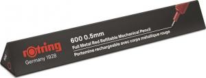 Rotring ołówek automatyczny 600 HB 0.5 mm metallic red 2