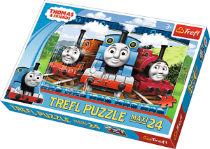 Trefl Puzzle Maxi 24 - Wesołe lokomotywy (14231) 1