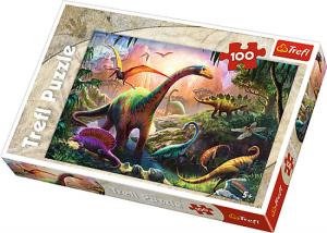 Trefl Puzzle Świat dinozaurów 100 el. (16277) 1