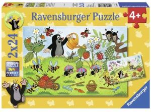 Ravensburger Puzzle 2x24 elementów Krecik w Ogrodzie 1