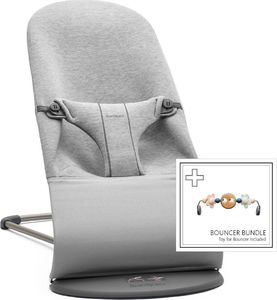 BabyBjorn BABYBJÖRN - Bouncer Bliss - Light grey, 3D Jersey + Toy Googly Eyes Pastels 1