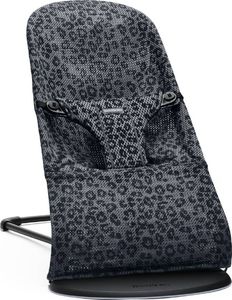 BabyBjorn BABYBJÖRN - Bouncer Bliss MESH - Anthracite/Leopard + MINI 3D Mesh – nosidełko, Anthracite/Leopard 2