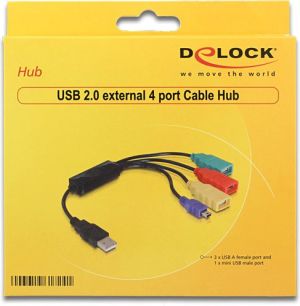 HUB USB Delock 3x USB-A 2.0 (61724) 2