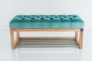 Emra Wood Design Ławka na buty Emrawood Drewno Lite Siedzisko Pikowane 3