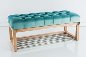 Emra Wood Design Ławka na buty Emrawood Drewno Lite Siedzisko Pikowane 4