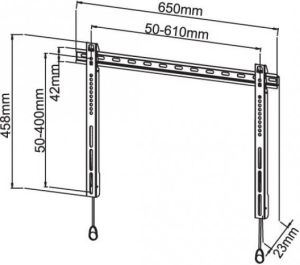 Techly Uchwyt ścienny ICA-PLB-140L 40'' - 65'' 3