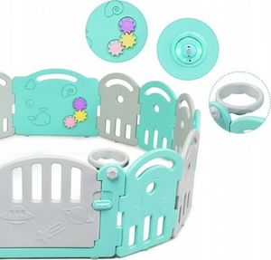 Costway Modułowy kojec dla dzieci z bramką bezpieczeństwa 4