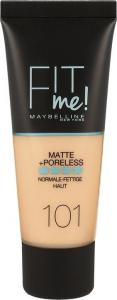 Maybelline  Fit Me Matte&Poreless Podkład matujący do twarzy 101 True Ivory 30 ml 1