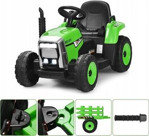Costway Traktor elektryczny z przyczepką dla dzieci 5
