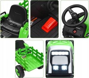 Costway Traktor elektryczny z przyczepką dla dzieci 6