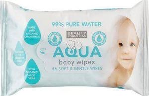 Beauty Formulas Aqua Baby Wipes nawilżające chusteczki dla dzieci 56 szt. 1