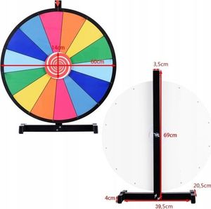 Costway Koło fortuny do kręcenia 69cm 4