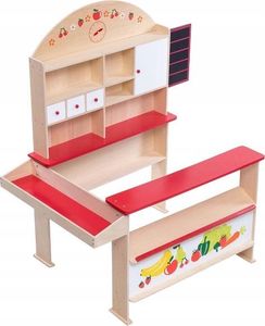 Costway Drewniany mini sklep spożywczy dla dzieci (HW55444) 1