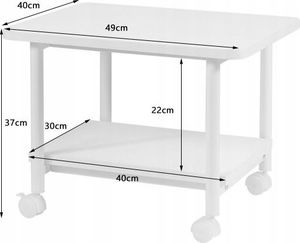 Costway Stolik na kółkach (HW62954WH) 4
