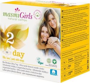 Masmi MASMI_Girls podpaski na dzień z bawełny organicznej Size 2 10szt 1