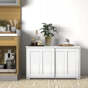 Costway Szafka komoda z przesuwanymi drzwiami 11