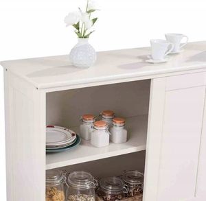 Costway Szafka komoda z przesuwanymi drzwiami 5