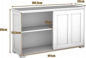 Costway Szafka komoda z przesuwanymi drzwiami 9