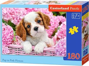 Castorland Puzzle Szczeniak w różo 180 elementów (018185) 1