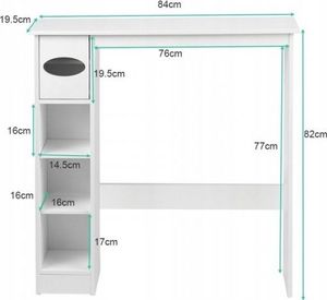 Costway Szafka łazienkowa nad toaletę 5