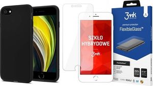 Spigen ETUI SPIGEN LIQUID CRYSTAL MATTE BLACK + SZKŁO HYBRYDOWE 3MK FG DO IPHONE 7/8/SE 2020 uniwersalny 1