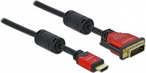 Kabel Delock HDMI - DVI-D 5m czerwony (84344) 1