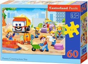 Castorland Puzzle Wesoła budowa 60 elementów (06809) 1