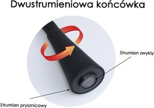 Bateria kuchenna YokaHome Bateria kuchenna ścienna elastyczna wylewka kran czarna - Yoka 4