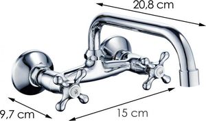 Bateria kuchenna YokaHome Retro ścienna chrom 3