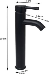 Bateria umywalkowa YokaHome stojąca czarny 3