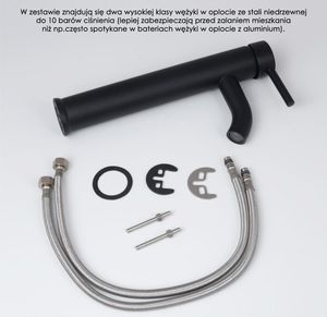 Bateria umywalkowa YokaHome stojąca czarny 6